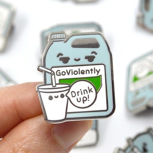 GoViolently Enamel Pin for GI Nurses, Endoscopy, Pharmacists, Pharmacy Techs, CPhTs, ICU, Cute Nurses Week Gift, Nursing Students, roocharms