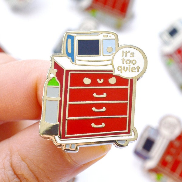 Crash Cart Enamel Pin, Nurse, Doctor, Rapid Response, Code Blue, RRT, ICU, Emergency Department, Nurses Week, Student Nurse, Graduation Gift