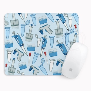 Pipettes Mousepad, Desk Office Decor, Lab Scientist, Lab Gift, Researcher, Microscope, MLT, MLS, Cute, PI Gift, Biology, Chemistry, Teacher