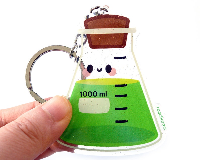 Chemistry Keychain Flask Beaker Chemistry Gift Chemistry Etsy