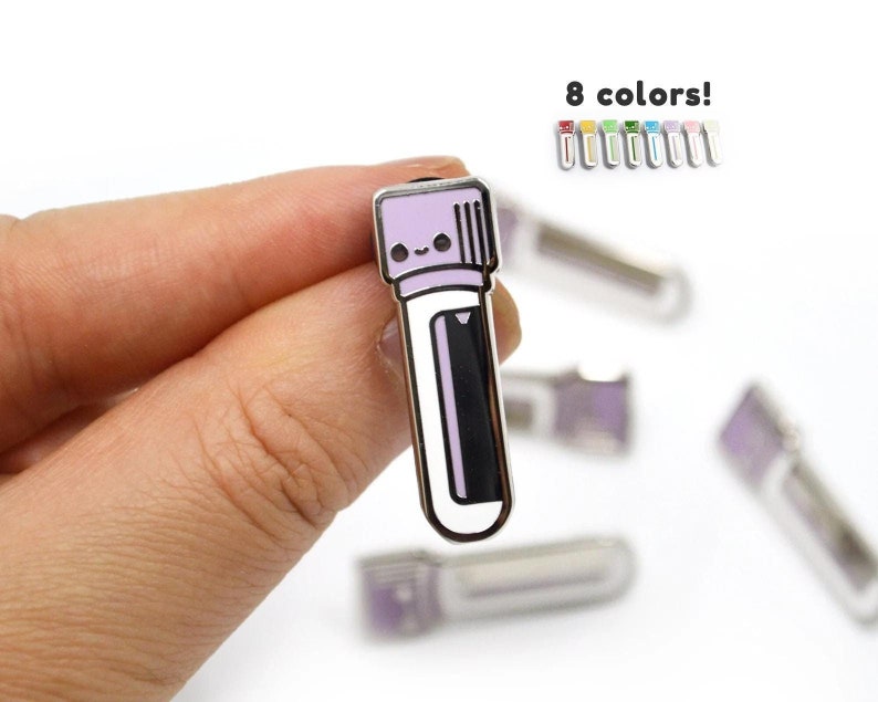 Blood Tube Enamel Pin for Nurses, Phlebotomists, Phlebotomy Techs, MLS MLT, Medical Assistant, IV Team, Blood Bank, Med Surg, Healthcare image 2