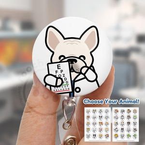 Ophthalmologist Custom Badge Reel, Optometrist Lanyard, Ophthalmic Tech Ophthalmology Student, Cute Optometry Student Gift, Cute OD ID Badge