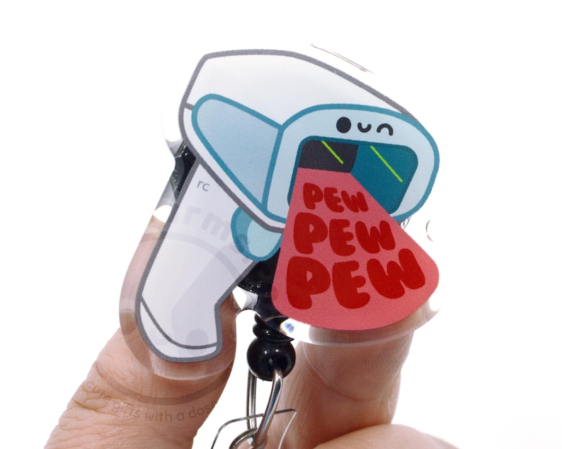 Barcode Scanner Funny Retractable ID Holder for Nurses, Nursing Students, Pharmacy Techs, CPhT, Healthcare, Pharmacy, RT, Medical, roocharms 画像 1