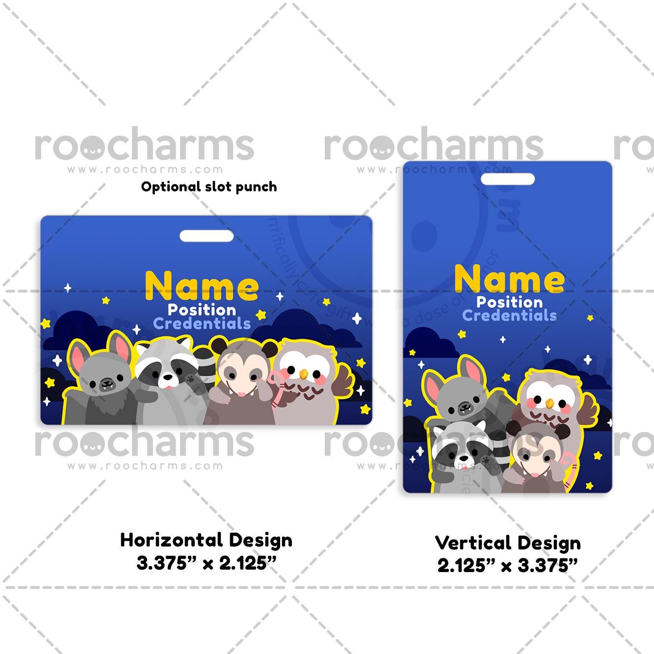 Night Shift Badge Buddy Cute Personalized Name Tag for Vet Techs ...