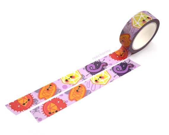 Virus Washi Tape, Cute Washi Tape, Microbiology, Virologist Gift, Virus, Bacteria, Biology Gift, Stocking Stuffer, Deco Tape, Cute, Microbe
