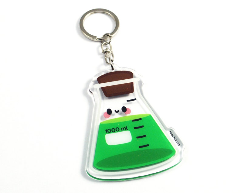 Chemistry Keychain Beaker Keychain Chemistry Gift Chemistry Etsy