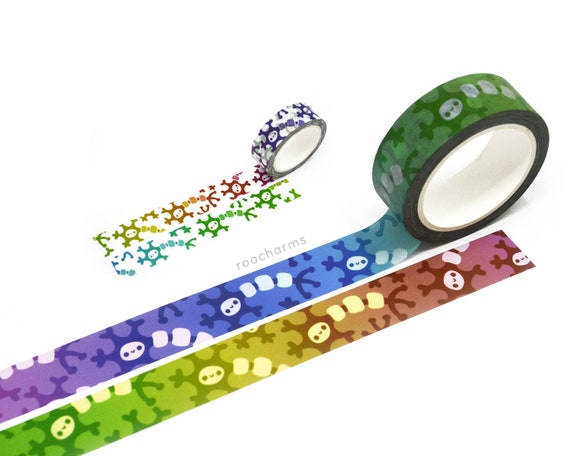 Rainbow Neuron Washi Tape, Cute Paper Tape, Planner Decor, Journal, Nurse, Nursing Student, Medical Student, Psychology Major, Biology Gift