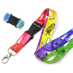 Rainbow Pipette Lanyard, ID Holder, MLT, MLS, Scientist, Biologist, Researcher, Lab Tech, Micropipette, Lab Week, Gift, Cute, Microbiology