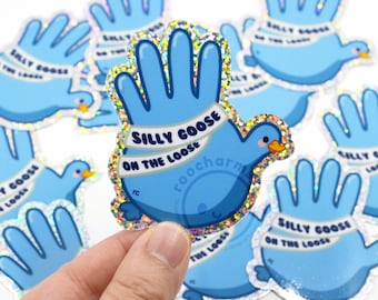 Silly Goose Glitter Vinyl Sticker for Nurses, Nursing Students, Vet Techs, Veterinarians, Laboratory Tech MLS MLT, Medical Assistant, Doctor