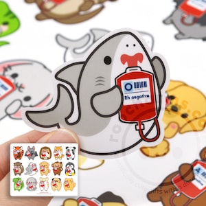 Set of Blood Bag Animal Designs for Scientists, MLS, MLT, Lab Techs, Phlebotomists, Vet Tech, Medical, Nursing Students, Nurses Week Gift