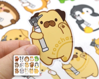 Audiology Animal Healthcare Waterproof Stickers for AuDs, Audiology Students, Veterinarians, Vet Techs, ENT, NP, MD, Doctor, Medical Student