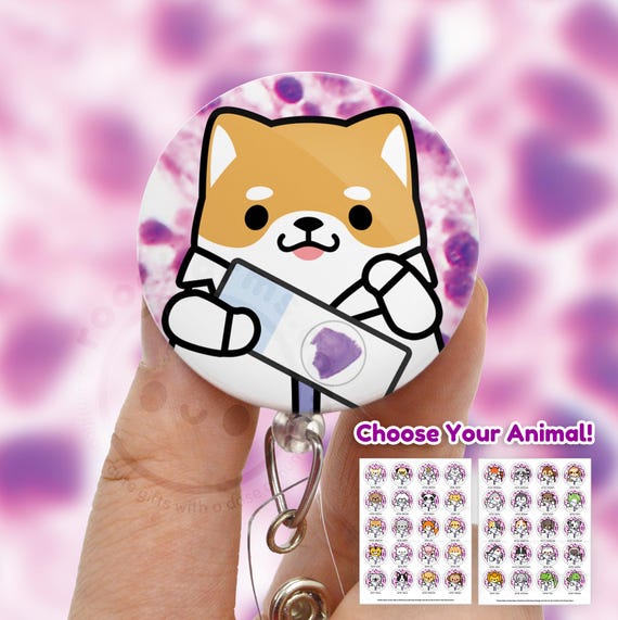 Histology Badge Reel, Scientist Lanyard, Researcher, Lab Week Gift, MLT, MLS, Clinical Lab Gift, Science, Pathologist, Pathology ID Holder