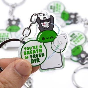 Oxygen Tank Keychain, Respiratory Therapist, RT Week Gift, Nurse, Nursing Student, ICU, Rapid Response Team, Cute Emergency First Responder