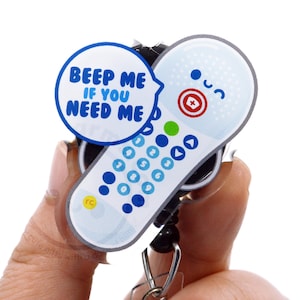 Beep Me Call Bell Badge Reel for Nursing Students, Healthcare Techs CNA PCT Med Surg ICU Funny Nurses Week Gift New Graduate Nurse roocharms