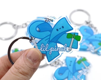 Little Pinch Keychain for Phlebotomy Techs, Phlebotomists, IV Teams, Nurses, Nursing Students, Medical Assistant, Lab Techs, Blood Butterfly