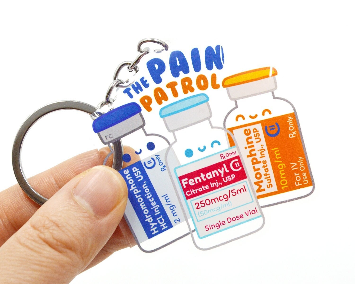 Injection On Hip Funny Videos Pain Patrol Keychain, Pain Service - Main Image