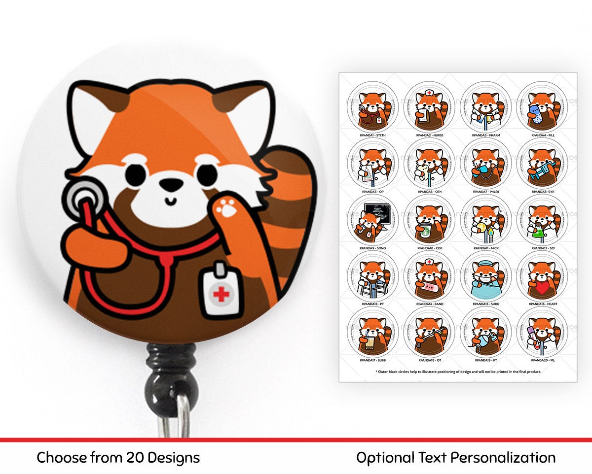 Que Tiene Los Pandas Que No Tenga Ningún Otro Animal Red Panda Badge Reel ID Lanyard Personalizado Zookeeper - Etsy México