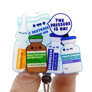 Pressure is On Acrylic Badge Reel, ICU Nurse, Emergency Medicine, Surgical Medical, Doctor, Pharmacy Tech, Pharmacist, Cute Nurses Week Gift