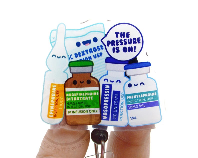 Pressure is On Acrylic Badge Reel, ICU Nurse, Emergency Medicine, Surgical Medical, Doctor, Pharmacy Tech, Pharmacist, Cute Nurses Week Gift 画像 1