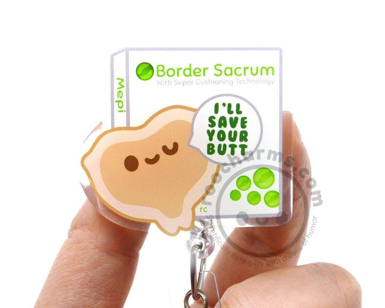 Save Your Butt Wound Care Nurse Badge Reel, Skin Team Lanyard, WOCN Week Gift, Funny Nursing Student, CNA ID Lanyard, Burn Unit heavy Duty immagine 6