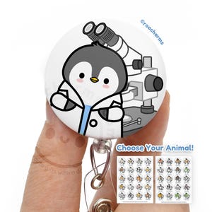 Microscope Badge Reel for Lab Techs, Medical Laboratory Scientists, CLS, CLT, Microbiologist, Lab Week Gift Idea, Researcher, Pathologist