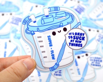 Suction Canister Waterproof Nurse Vinyl Sticker Decal, New Nurse Gift, Respiratory Therapist RT, Nursing Assistant Nursing Student roocharms