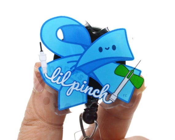 Little Pinch Tourniquet Butterly Badge Reel for Phlebotomists, Nurses, Phlebotomy Techs, Medical Lab, Blood Bank, Nursing, Cute IV Team Gift