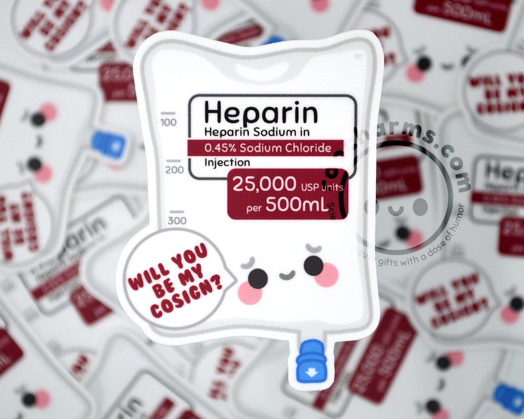 Will You Be My Cosign Funny Heparin Waterproof Vinyl Sticker Nurses ...