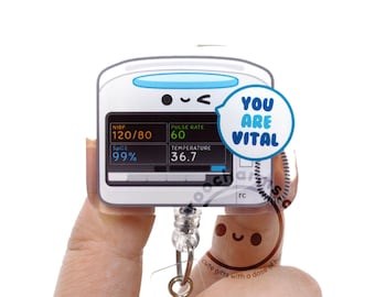 You Are Vital Acrylic Badge Reel for Nurses, Nursing Students, Funny RN Week Gift, ID Lanyard Holder, Medical Assistant Tech CNA Vital Signs