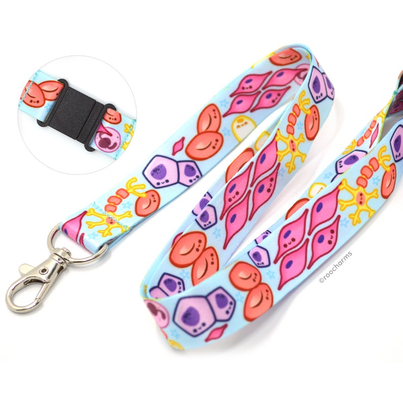 Lab Tech Landyard Cells Safety ID Lanyard for Clinical Lab Scientists, Lab Techs, MLS ...