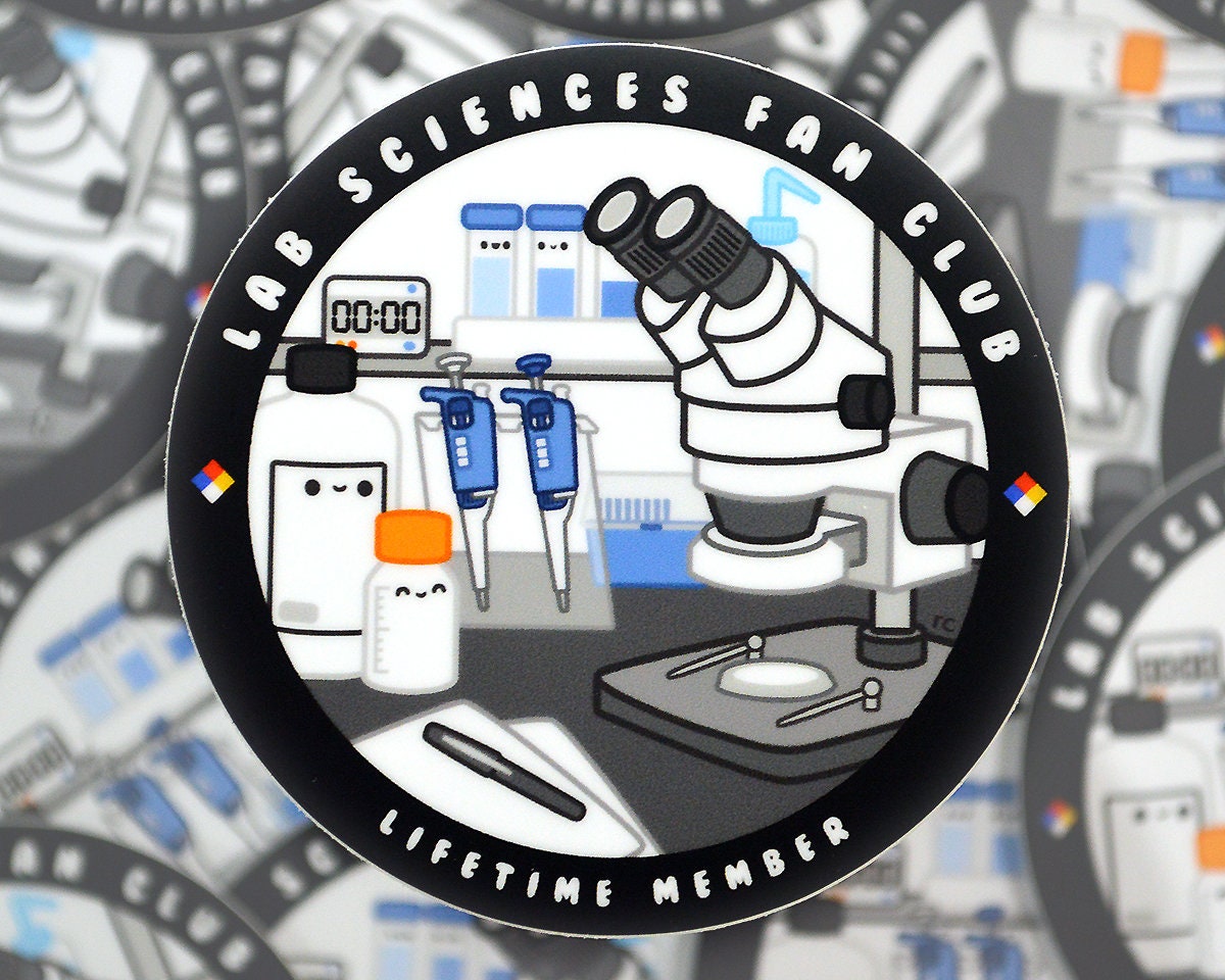 Lab Science Vinyl Sticker, Lab Gift, Cute, Science, Biology, Chemistr…