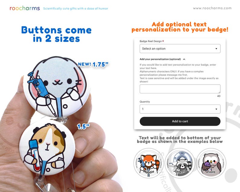 a hand holding two buttons with a dog and cat on them