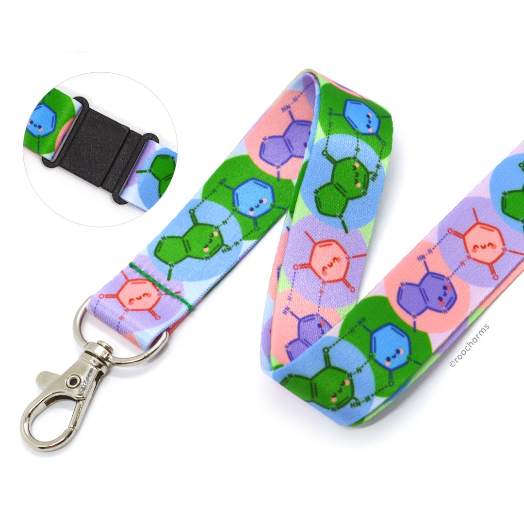 DNA Base Pair Safety ID Lanyard for Counselors, Clinical Researchers