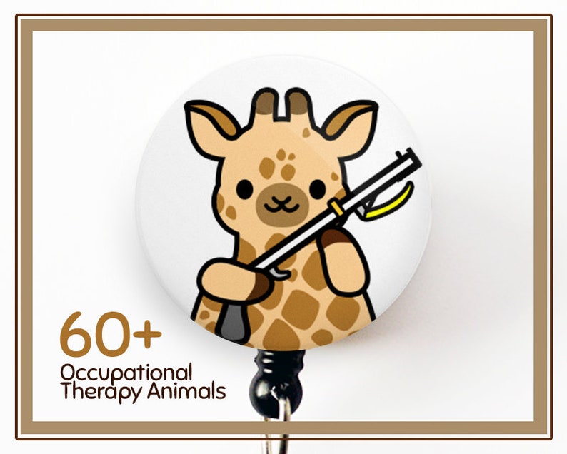 roocharms Cute Badge Reel Cute Badge Reel Physical Therapist Badge Reel PTA Badge Reel Occupational Therapist Badge Reel OT Badge Reel
