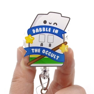 Dabble In The Occult Acrylic Badge for Lab Techs, Nurses, Nursing Students, Medical Assistants, Nursing Assistants, Lab Week Gift, MLT MLS