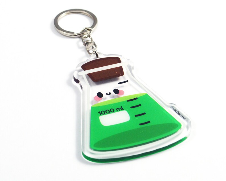 Chemistry Keychain Beaker Keychain Chemistry Gift Chemistry Etsy