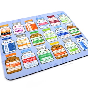 Medication Vial Mouse Pad for Pharmacists, Pharmacy Techs, Nurses, Doctors, Nursing New Grad, Medical Students, Healthcare, NP PA, roocharms