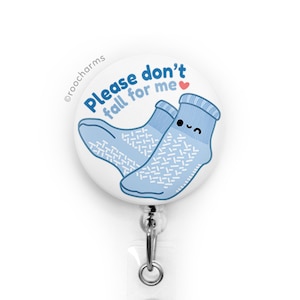 Don't Fall Badge Reel, Charge Nurse, Nursing Student, New Graduate Nurse, Nursing Assistant, Nurses Week, Medical Surgical, ICU, Cute Gift Blue