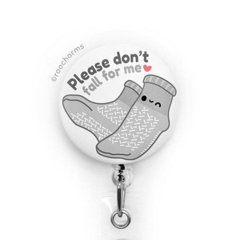 Don't Fall Badge Reel, Charge Nurse, Nursing Student, New Graduate Nurse, Nursing Assistant, Nurses Week, Medical Surgical, ICU, Cute Gift Gray