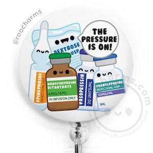 Pressure is On Badge Reel, ICU Nurse, Emergency Medicine, Surgical, Medical, Doctor, ID Lanyard, Pharmacy Tech, Pharmacist, Cute Gift, ED