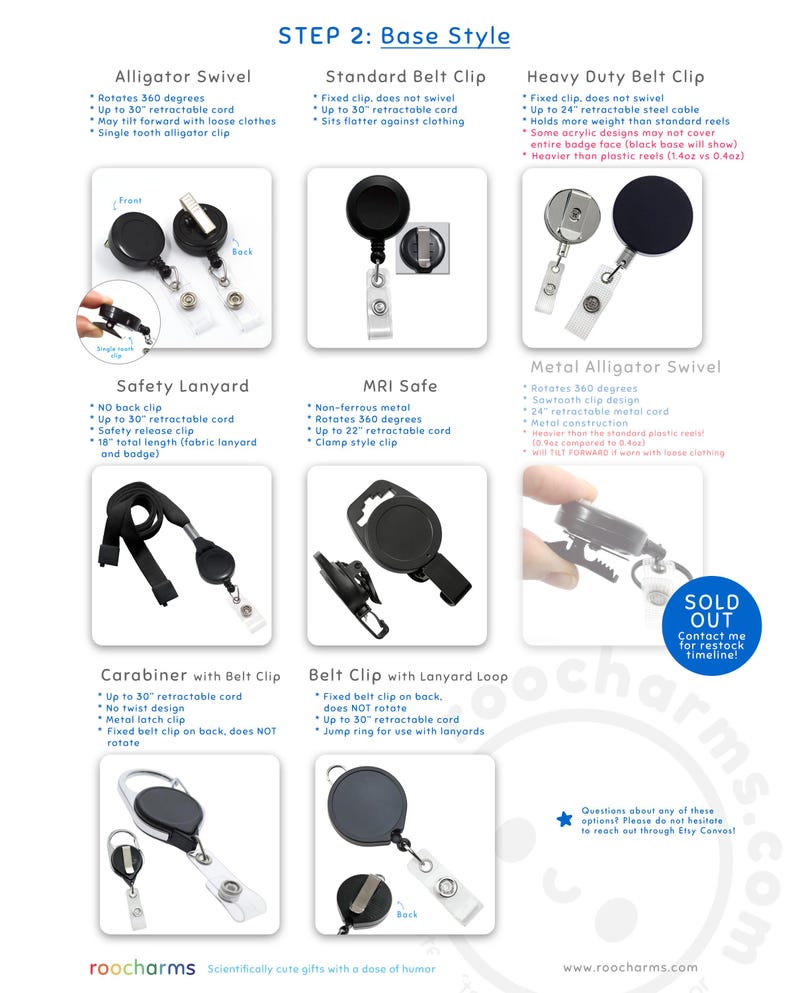 The image is a collection of various items, including a belt clip, a safety lanyard, a metal alligator swivel, a carabiner with a belt clip, and a standard belt clip. The image does not contain any text, and the descriptions provided are general and not specific to any particular item.