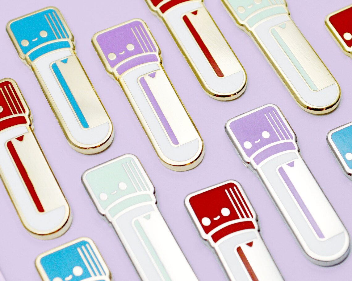 Phlebotomy Enamel Pin Nurse Enamel Pin Laboratory Science Etsy