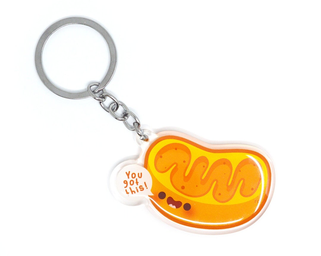 Motivational Mitochondria Keychain, Biology Keychain, Science Gift