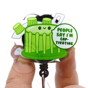 Captivating Green Cap Badge Reel for Nurses, CLABSI Educators, IV Central Line, Funny Nurses Week Gift, Healthcare, Medical Surgical ICU