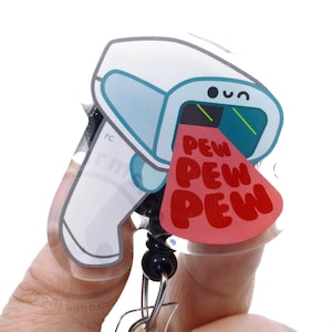 Barcode Scanner Funny Retractable ID Holder for Nurses, Nursing Students, Pharmacy Techs, CPhT, Healthcare, Pharmacy, RT, Medical, roocharms