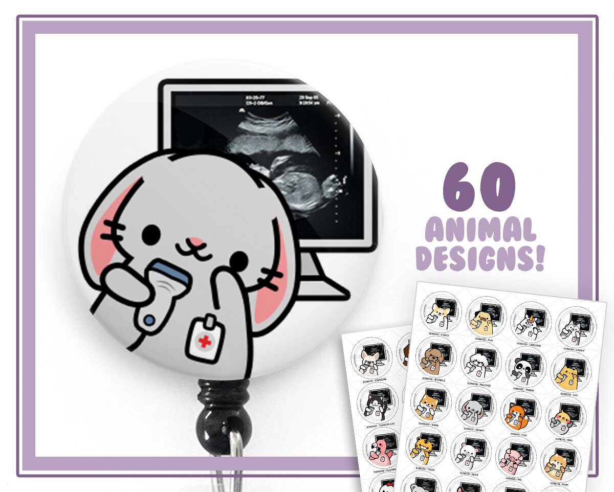 Ultrasound Badge Reel, RMDS ID Holder, Diagnostic Medical Sonographer…