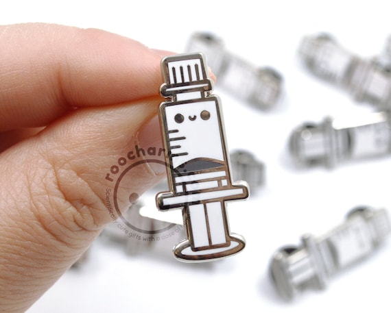 Saline Flush Enamel Pin for Nurses, Nursing Students, Healthcare, Veterinarian, Vet Tech, Medical Surgical, ICU Infusion, IV Team, roocharms