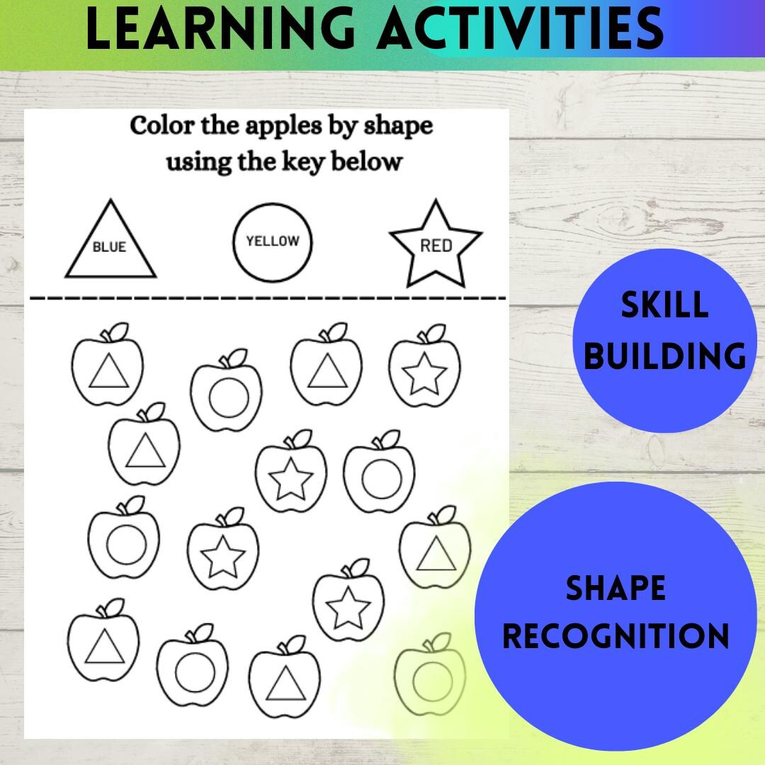 Color and Shape Matching Worksheet | Preschool Activity | Toddler ...