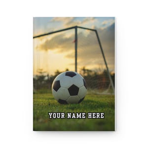 Hardcover Soccer Journal, Personal Journal, Journal for Him, Soccer Gift, Personalized Soccer Gift, Personalized gift for Him, Soccer