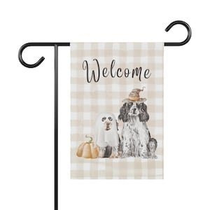 Hündchen Halloween Garten Flagge: Willkommen Herbst Dekor für den Garten (32&#39;&#39; × 45cm)